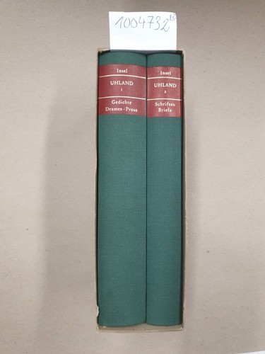 Ludwig uhland werke - uhland:, bände