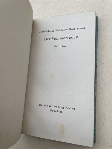 Der sommerfaden gedichte - der,