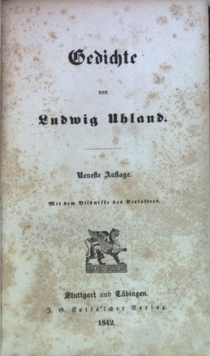 Gedichte uhland ludwig - gedichte., uhland,