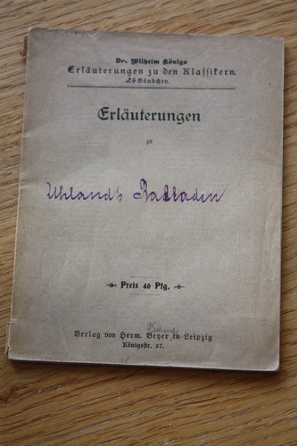 Erläuterungen uhlands - erläuterungen, zu